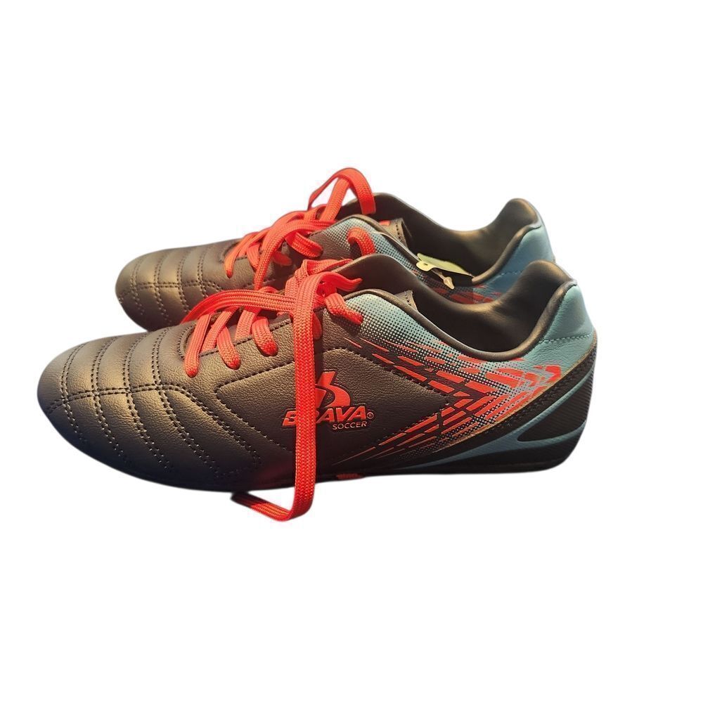 Brava Boys Athletic Soccer Shoes Cleats Size 5 Blue Red NEW - Picture 3 of 6